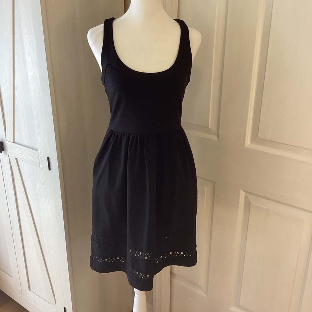 Cynthia Rowley Little Black Midi Dress Sz S